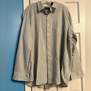 Dockers Premium Dress Shirt Mens Plaid Collar Button Up Front Men XXL H28